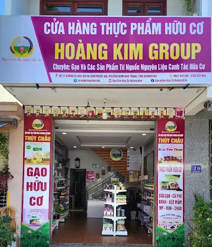 Mặt tiền cửa hàng thực phẩm hữu cơ Hoàng Kim Group tại VCN Phước Hải, Nha Trang