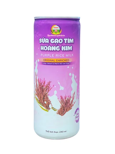 Lon sữa gạo tím Hoàng Kim 240ml